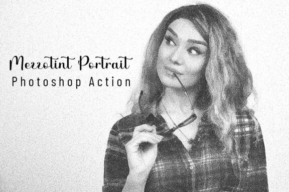 Mezzotint Portrait Photoshop Action