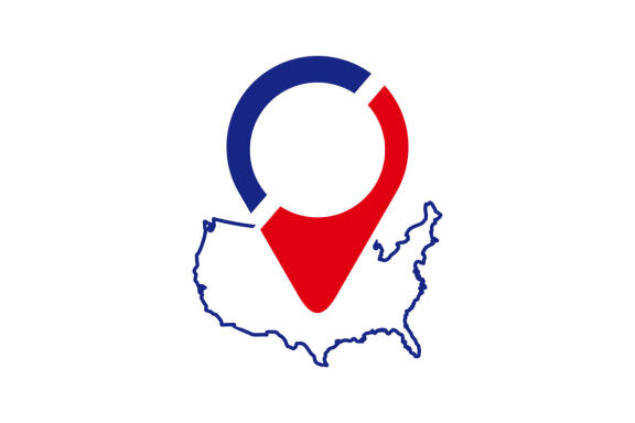 Pin location logo design vector illustration