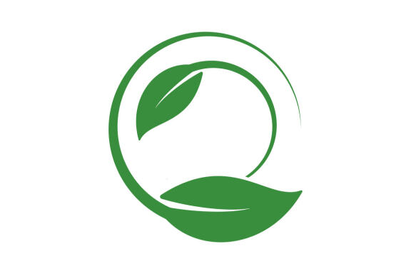 Eco leaf circle icon template design logo vector