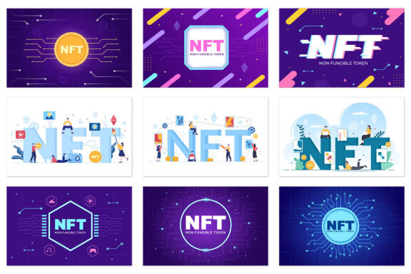 32 NFT Non Fungible Token Crypto Art Illustration