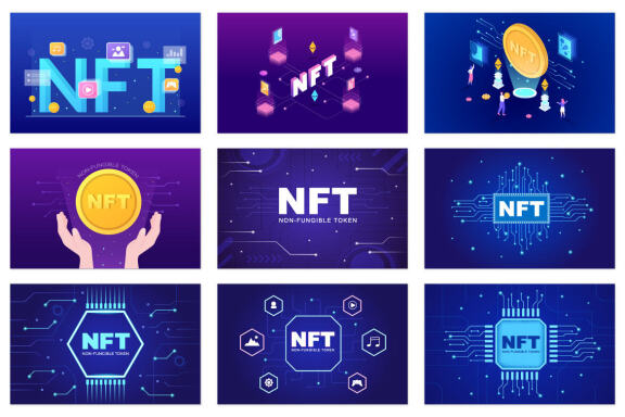 32 NFT Non Fungible Token Crypto Art Illustration