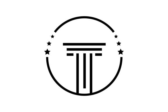 Law firm advocate creative icon design template logo vector