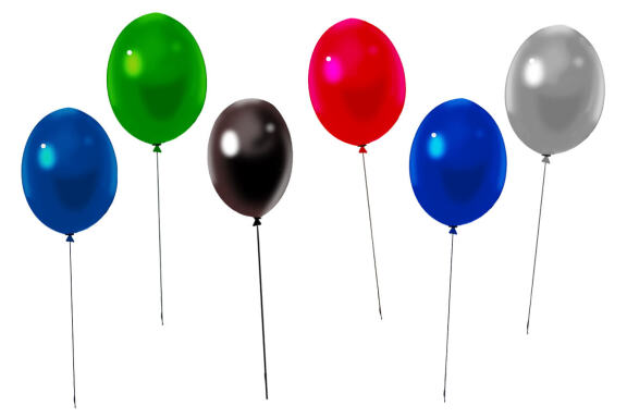 Balloons Clipart, Happy Birthday Balloons
