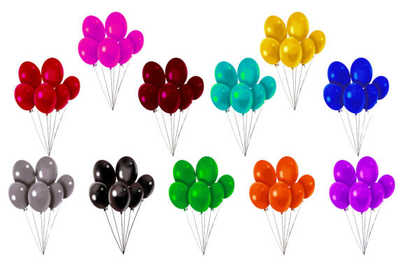 Balloons Clipart, Happy Birthday Balloons