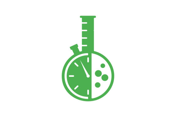Lab timer design logo template vector