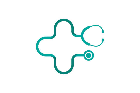 Cross medical lineart design logo vector template