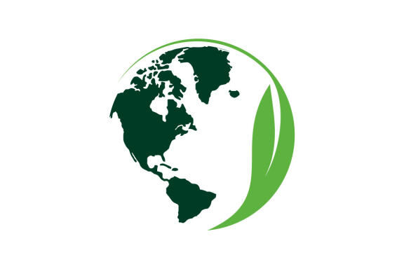 world map nature leaf icon template  logo vector design