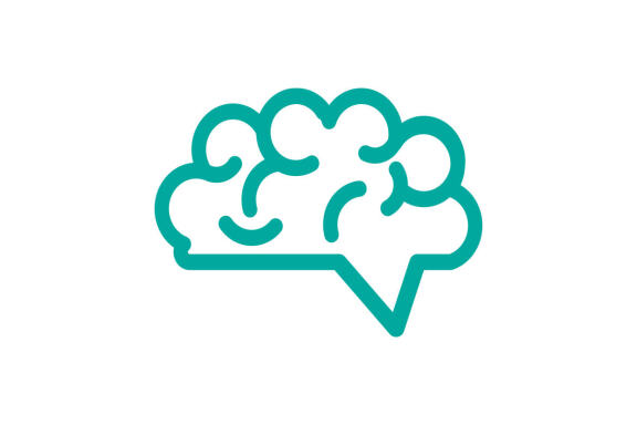 Forum Brain idea icon design logo template vector