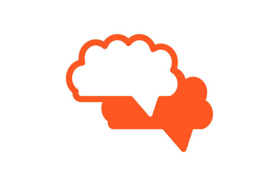 Forum Brain idea icon design logo template vector