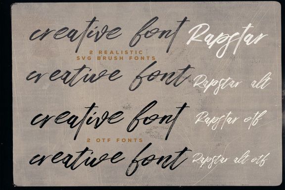 Rapstar Brush & SVG Font