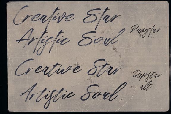 Rapstar Brush & SVG Font