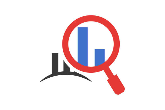 Seacrh accounting and finance logo design vector isolated