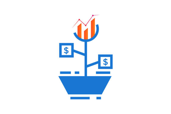 accounting tree finance chart logo design vcetor illustration