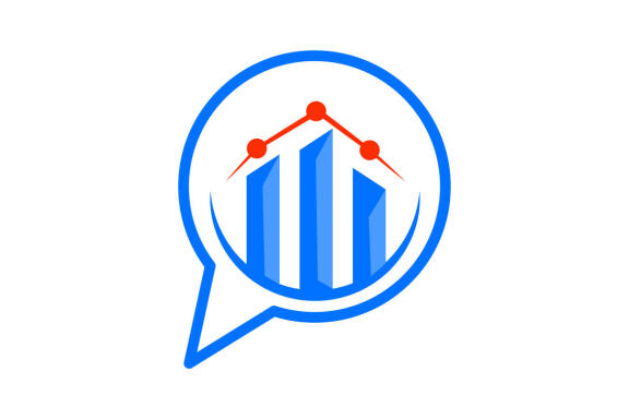 message, chat, forum accounting financial logo design vector