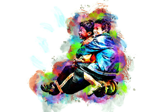 Palette Watercolor Photoshop Action