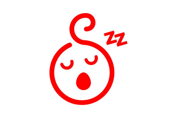Lazy baby ,lazy child baby sleeping logo design vector isolated