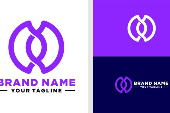 LETTER O LOGO DNA LINE EDITABLE