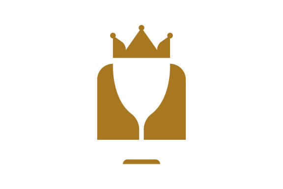wine kingdom, queen wine elegant logo design vector isolated