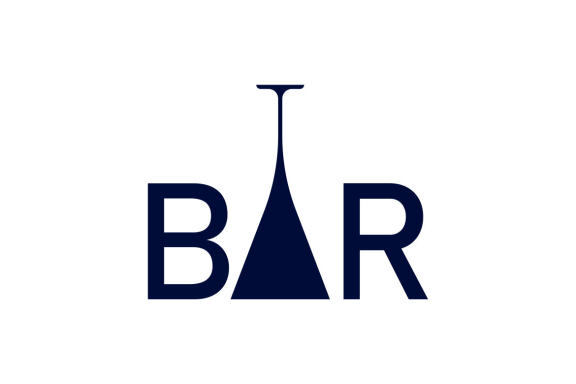 wine and bar type logo design vector isolated