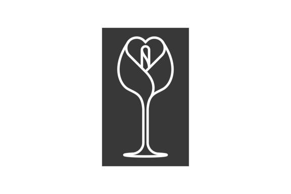wine and rose logo design vector isolated