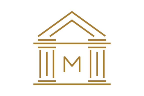 Elegant attorney line logo design vector isolated
