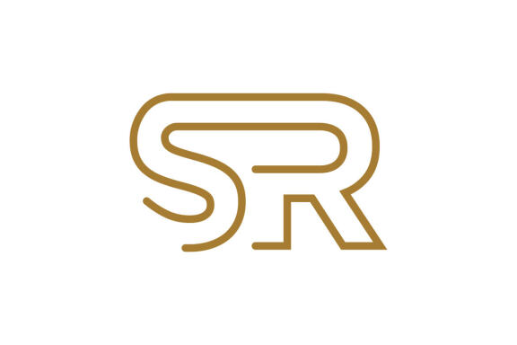 letter SR attorney logo design vector isolated