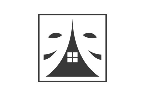 Home theater mask actor logo design vector isolated