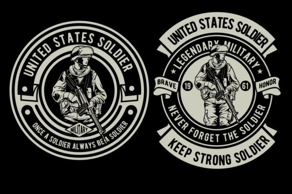 6 Soldier Badge Design Set 