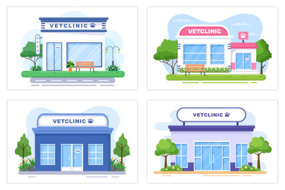20 Veterinary Clinic for Pets Illustration