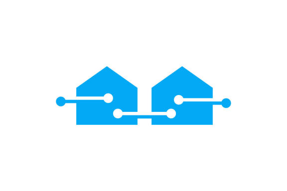connecting communication logo element isolated - vector