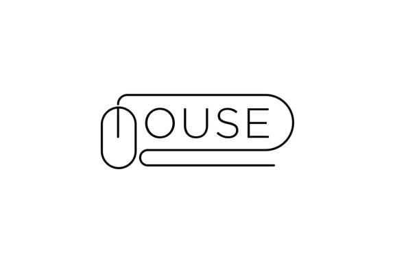 Mouse Computer Vector logo Design isolated