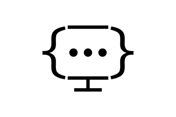 Monitor Coding programmer logo Vector isolated