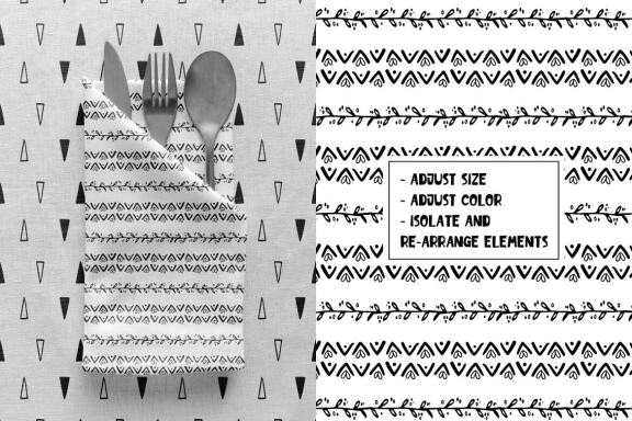 Hand Drawn Ethnic Abstract Patterns Vol. 2