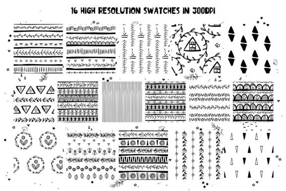 Hand Drawn Ethnic Abstract Patterns Vol. 2
