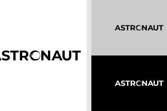 ASTRONAUT LOGO WORDMARK HELMET EDITABLE
