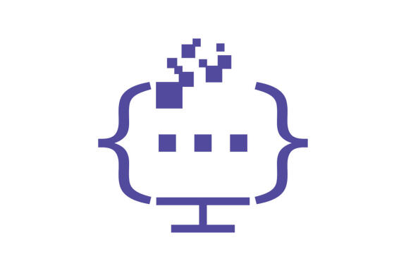 Monitor Coding programmer logo Vector isolated