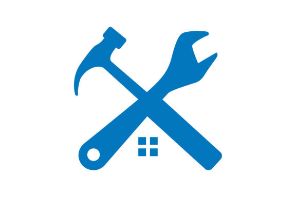 home repair logo vector design isolated