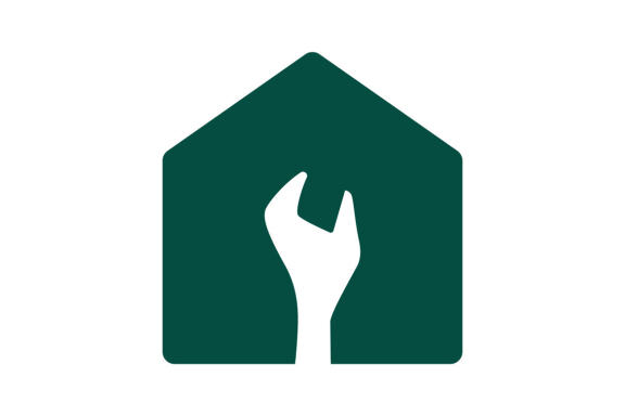 home repair logo vector design isolated