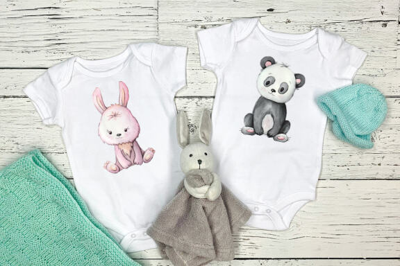 Cute animals watercolor clipart 