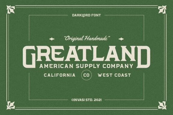 Darklord - Vintage Display Font