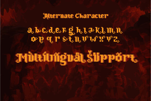 Halloween Pixel Display Font