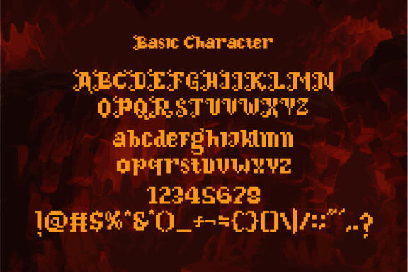 Halloween Pixel Display Font