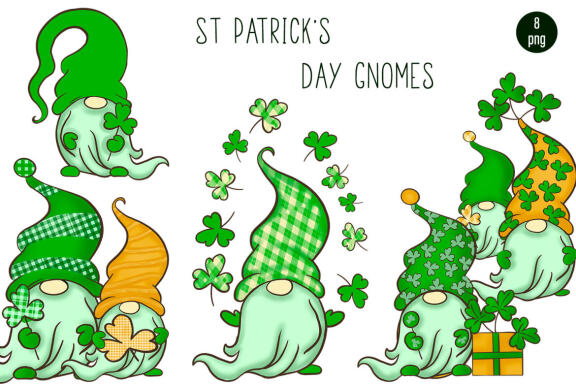 St. Patrick's Day gnome clipart Sublimation designs