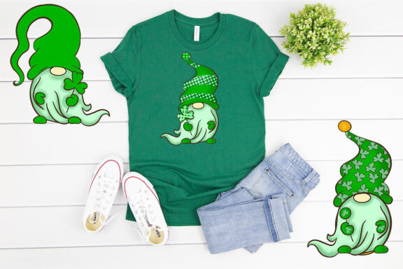 St. Patrick's Day gnome clipart Sublimation designs