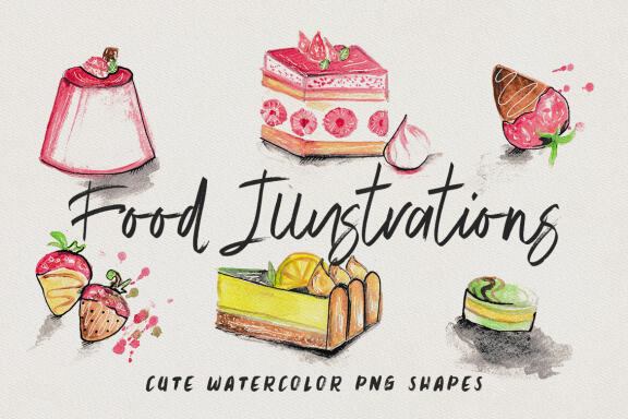 Food Watercolor Illustrations
