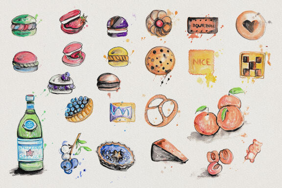 Food Watercolor Illustrations