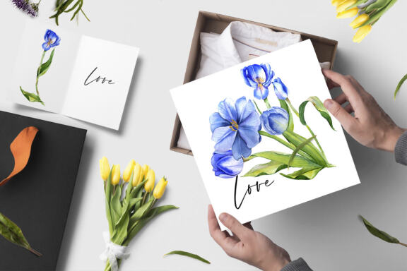 Watercolor Tulips Clipart. Botanical clipart