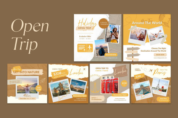 Travel Content Instagram | CANVA Templates 