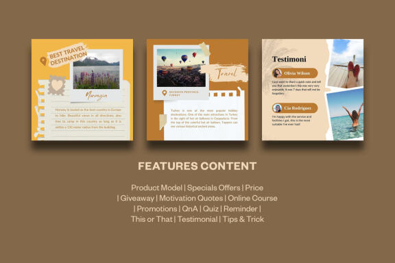 Travel Content Instagram | CANVA Templates 