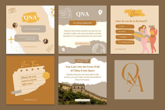 Travel Content Instagram | CANVA Templates 
